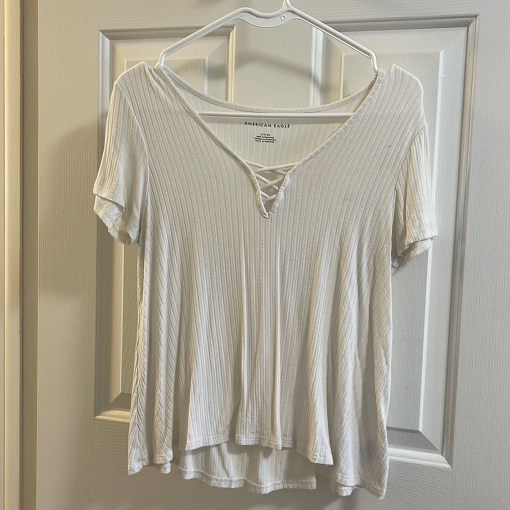 White Ribbed Shirt